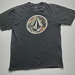 Volcom Black Short Sleeve Graphic Logo Tee